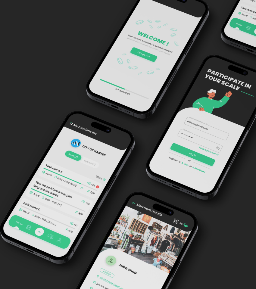 Mockup Urbain application